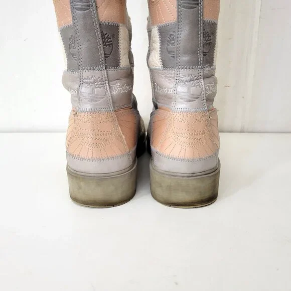 Timberland Patchwork Lace-Up Knee High Boots Size 10 - Picture 5 of 11